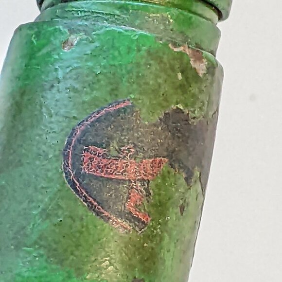 Beautiful Art Deco Cast Iron Goose-neck Table Lamp - Green, Eagle brand no shade - Picture 5 of 10